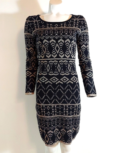 NEW Antonio Melani silver art deco sweater dress - Picture 4 of 11